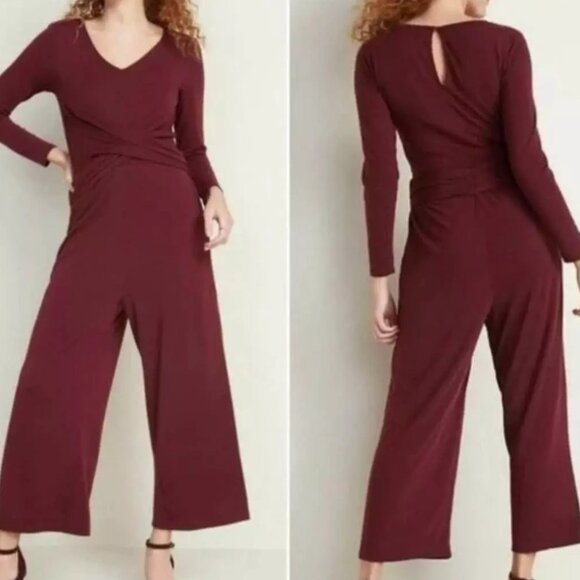 Long Sleeve Jumpsuit Women's Wrap Style XXL NWT - Picture 1 of 6